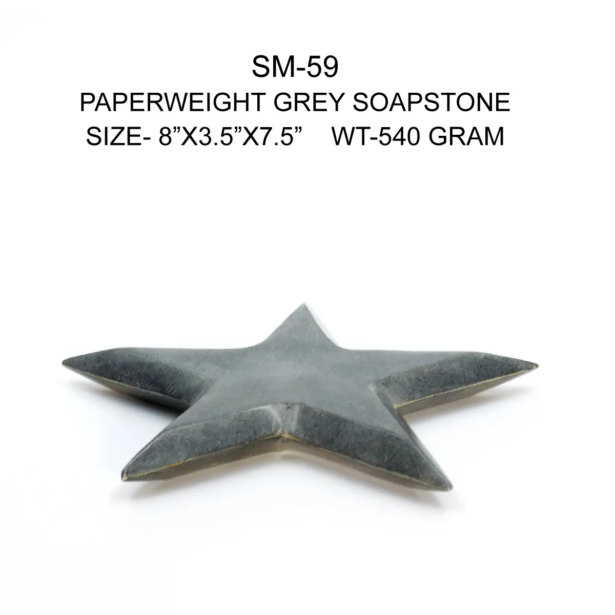 PAPERWEIGHT GREY SOAPSTONE